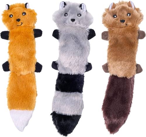 ZippyPaws Skinny Peltz No Stuffing Dog Toy Pack to Keep Them Busy - 11"